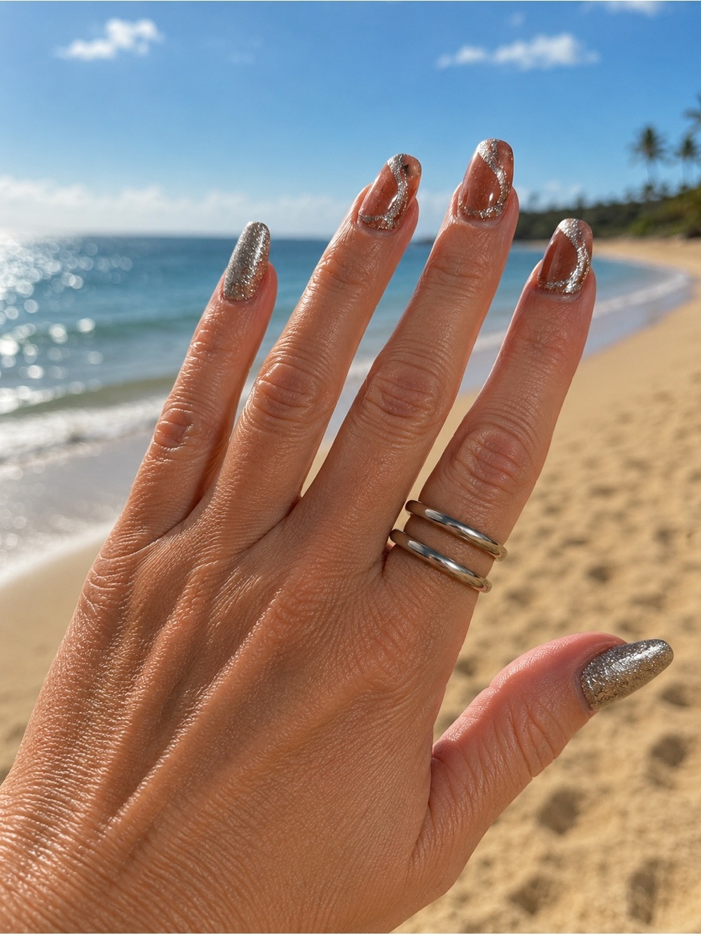 Stainless steel adjustable ring. New